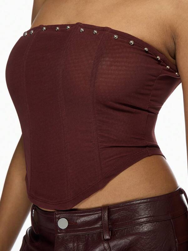 Missguided MISSGUIDED Strapless Corset Bustier Top With Boning