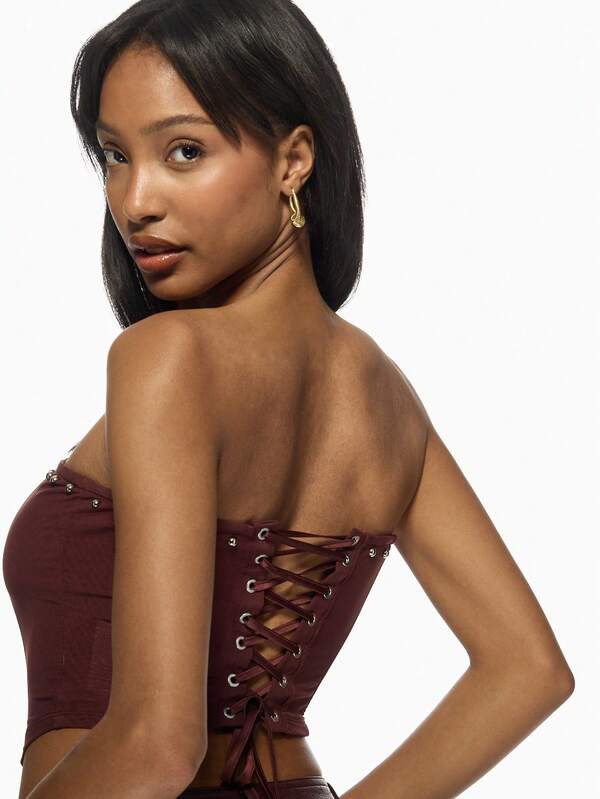 Missguided MISSGUIDED Strapless Corset Bustier Top With Boning