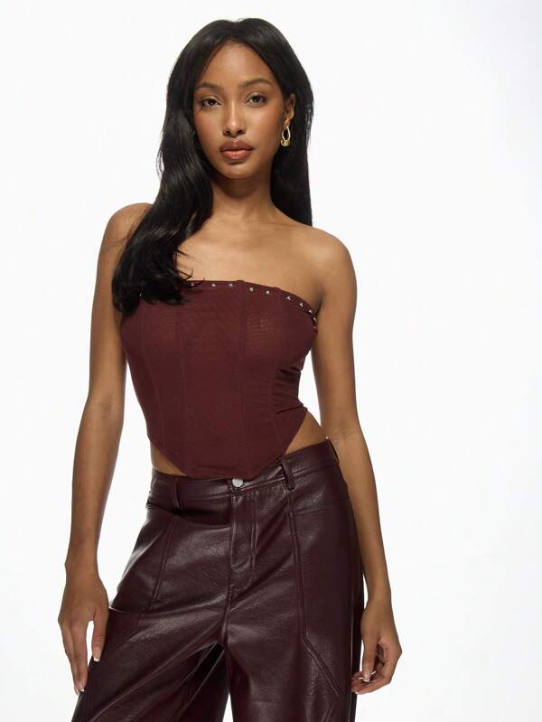 missguided MISSGUIDED Strapless Corset Bustier Top With Boning