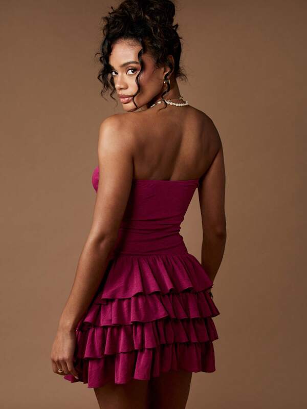 Missguided MISSGUIDED Strapless Mini Dress With Starfish Brooch Details