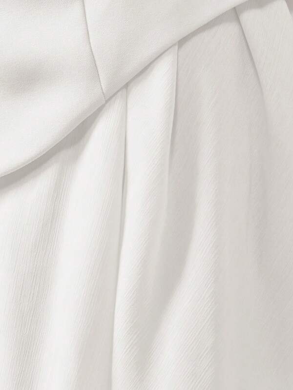 Missguided MISSGUIDED Strapless Pleated Structured Bodice Asymmetric Peplum Mini Dress