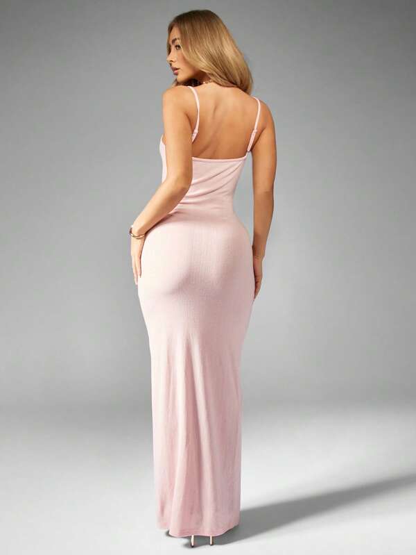 Missguided MISSGUIDED Strappy Ribbed Bodycon Sleeveless Maxi Dress