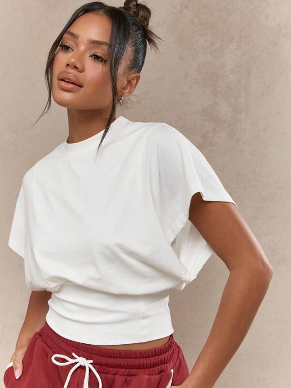 Missguided MISSGUIDED Street Fitted Waist Dolman Loose Sleeves Top