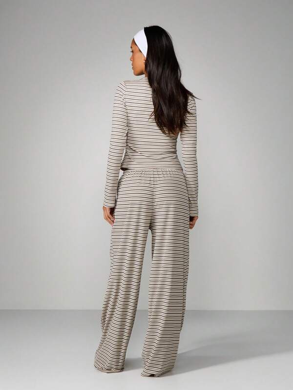 Missguided MISSGUIDED Striped Button Through Co Ord Set