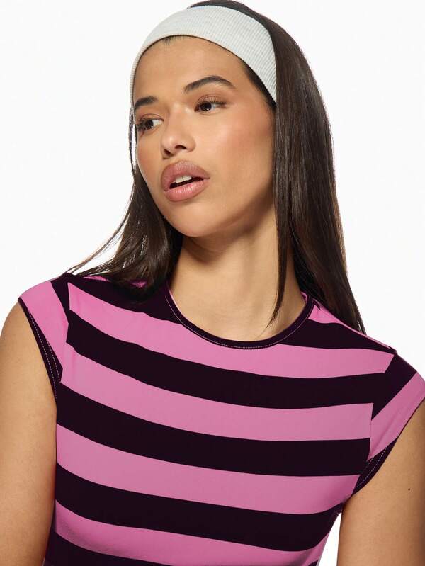 Missguided MISSGUIDED Striped Fitted Baby Tee For Women
