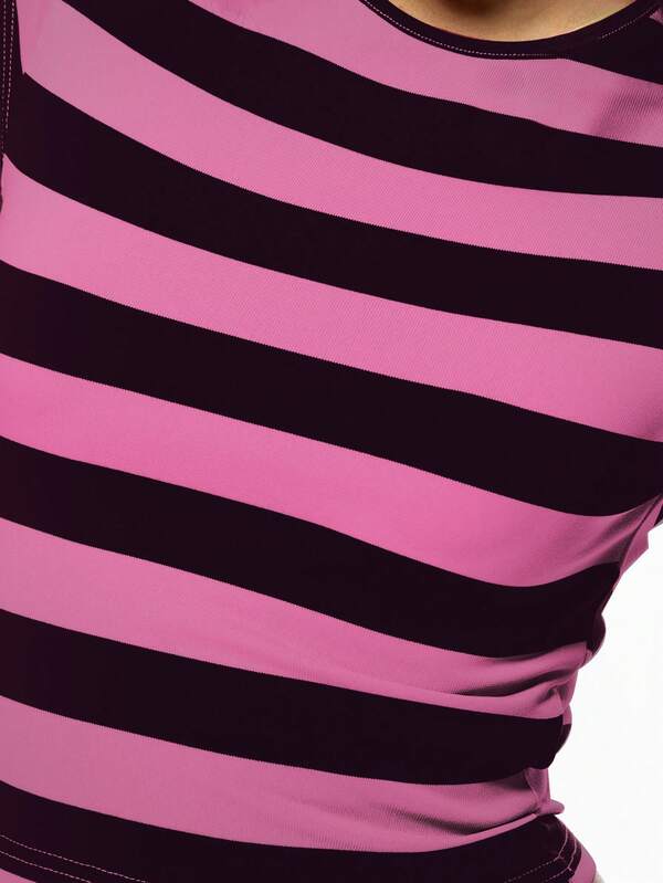 Missguided MISSGUIDED Striped Fitted Baby Tee For Women