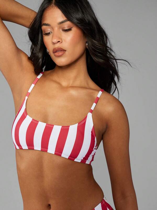 Missguided MISSGUIDED Striped Spaghetti Strap Two-Piece Bikini Set