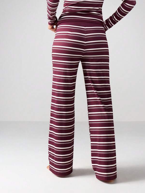 Missguided MISSGUIDED Striped Wide Leg Lounge Pants