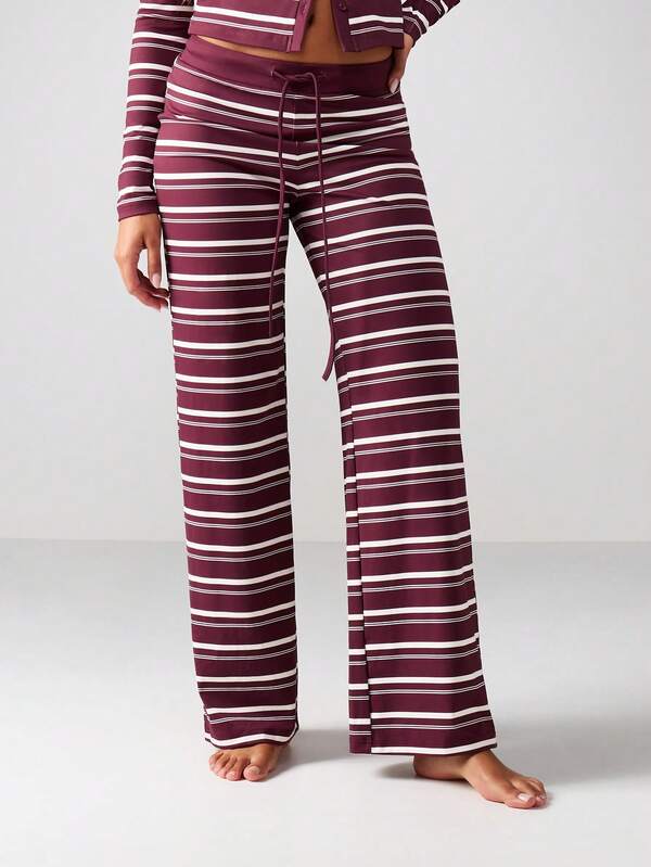 missguided MISSGUIDED Striped Wide Leg Lounge Pants