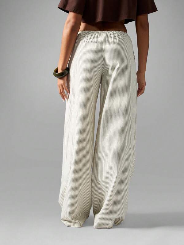 Missguided MISSGUIDED Striped Wide Leg Palazzo Pants