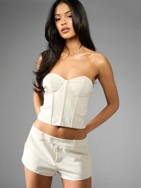 missguided MISSGUIDED Structured Boned Corset Top Statement Piece