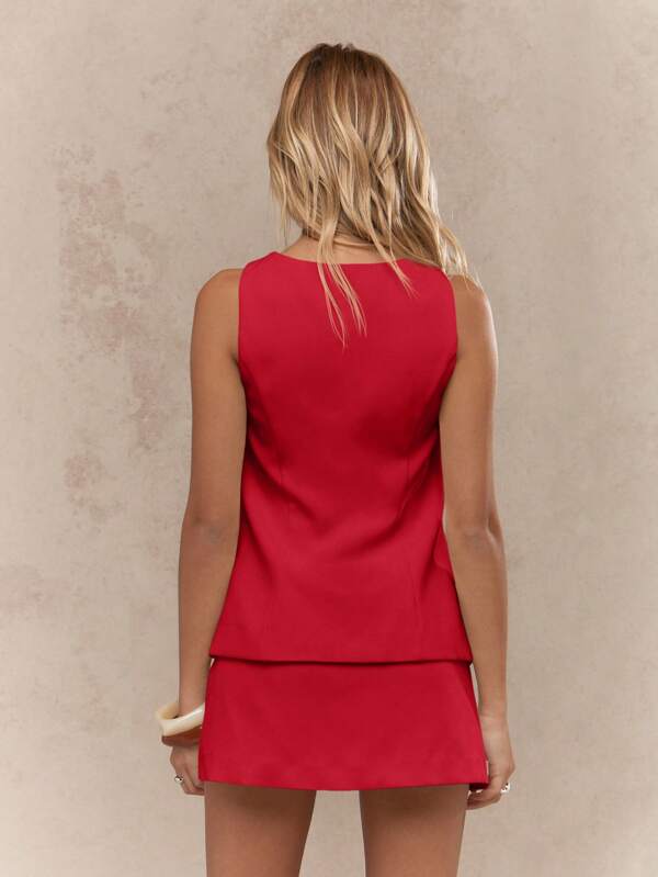 Missguided MISSGUIDED Structured Sleeveless Two-Piece Outfit