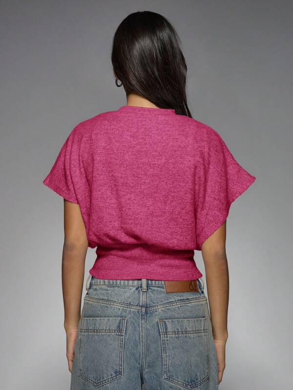 Missguided MISSGUIDED Stylish Casual Dolman Sleeves Knitted Top