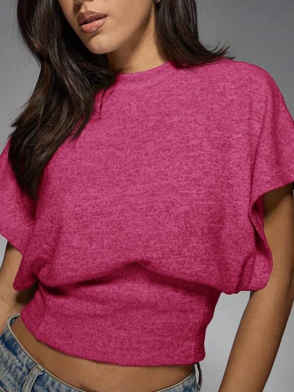 Missguided MISSGUIDED Stylish Casual Dolman Sleeves Knitted Top
