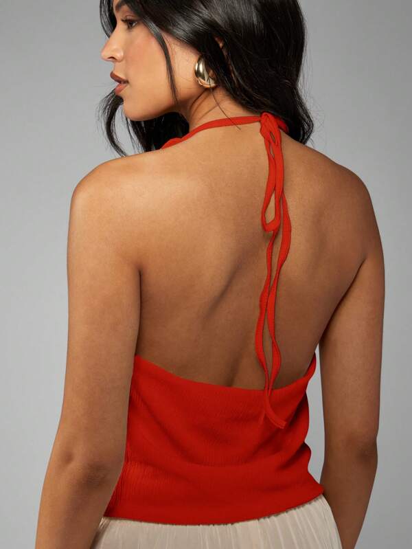 Missguided MISSGUIDED Stylish Cowl Neck Backless Camisole