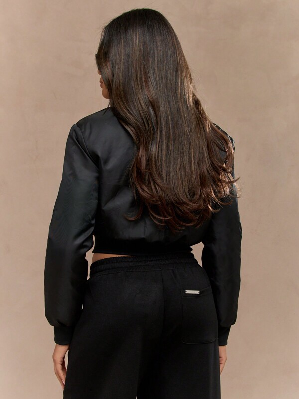 Missguided MISSGUIDED Stylish Cropped Lightweight Windbreaker Bomber Women Winter Coat