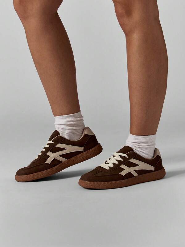 Missguided MISSGUIDED Suede Low Top Sneakers With Gum Sole