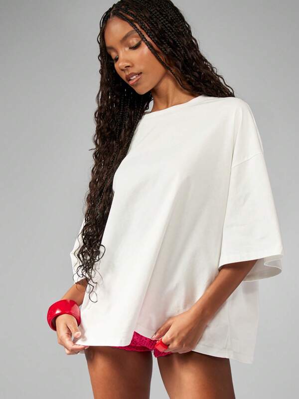 Missguided MISSGUIDED Sweet Cherry Retro Print Oversized T-Shirt