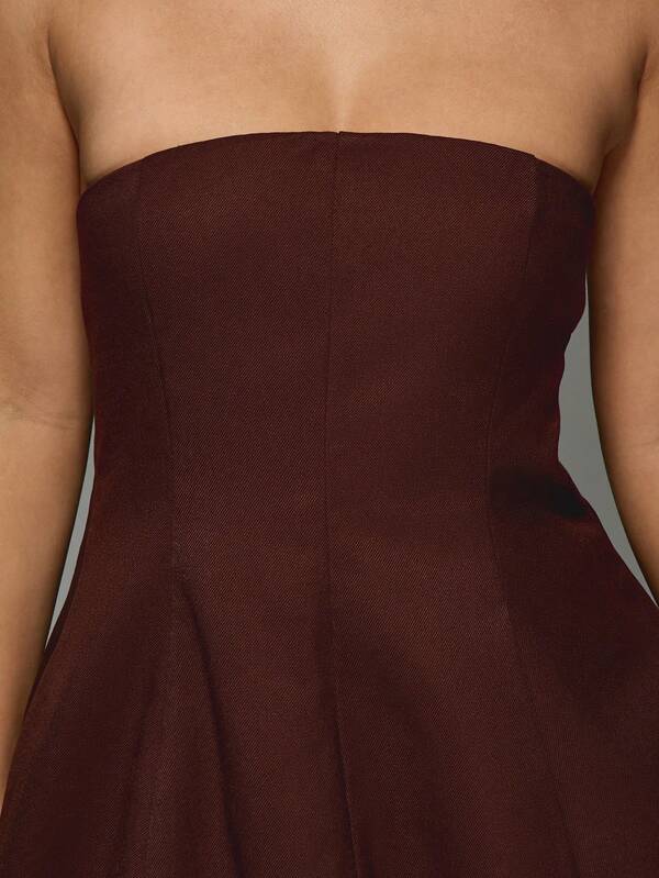 Missguided MISSGUIDED Tailored Puffball Bandeau Mini Dress
