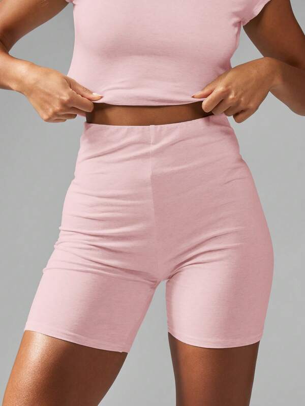 Missguided MISSGUIDED Top And Cycle Short Two Piece Co Ord Set