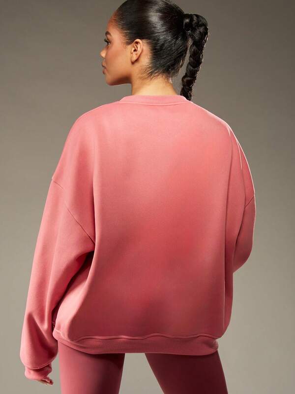 Missguided MISSGUIDED Towel Applique Crewneck Sweatshirt With Oversized Fit