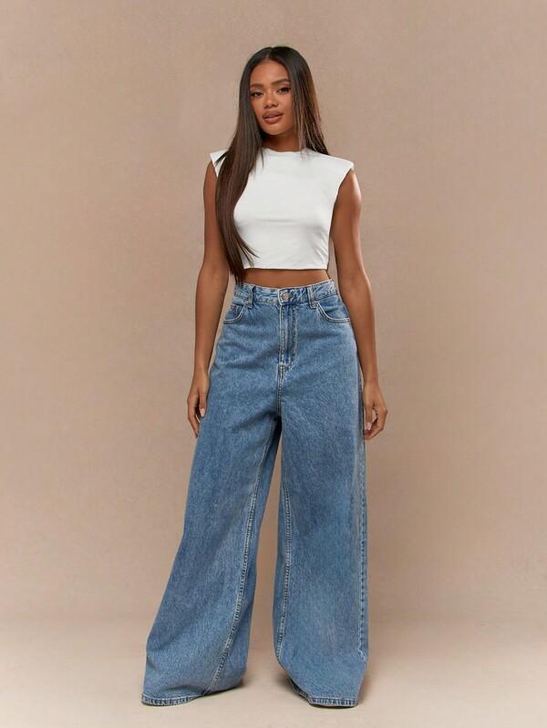 Missguided MISSGUIDED Twist Open Back Round Neck Cap Sleeves Crop T-Shirt