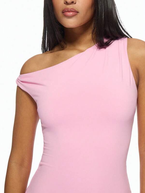Missguided MISSGUIDED Twisted One-Shoulder Bodycon Mini Dress