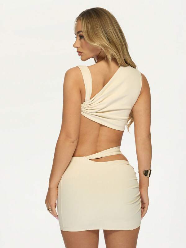 Missguided MISSGUIDED Two-Piece Outfits Bodycon Mini Skirt Crop Top
