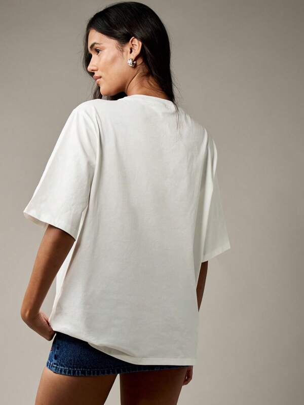 Missguided MISSGUIDED Ultra Comfortable Oversized Cotton Fruit Print T-Shirt