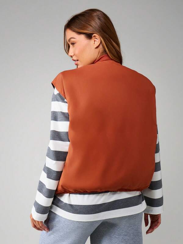 Missguided MISSGUIDED Utility Padded Quilted Vest With Pockets