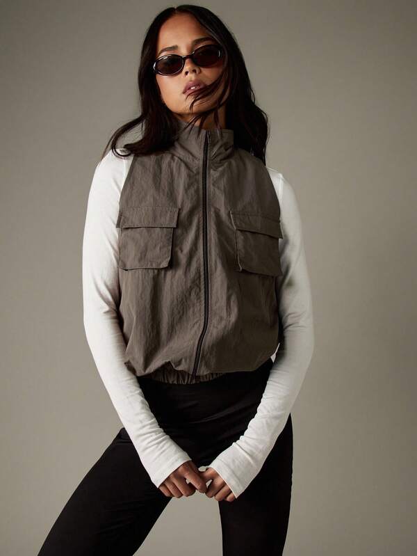 Missguided MISSGUIDED Utility Vest With Cargo Pockets