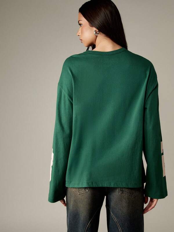 Missguided MISSGUIDED Varsity Style T Shirt With Number Print