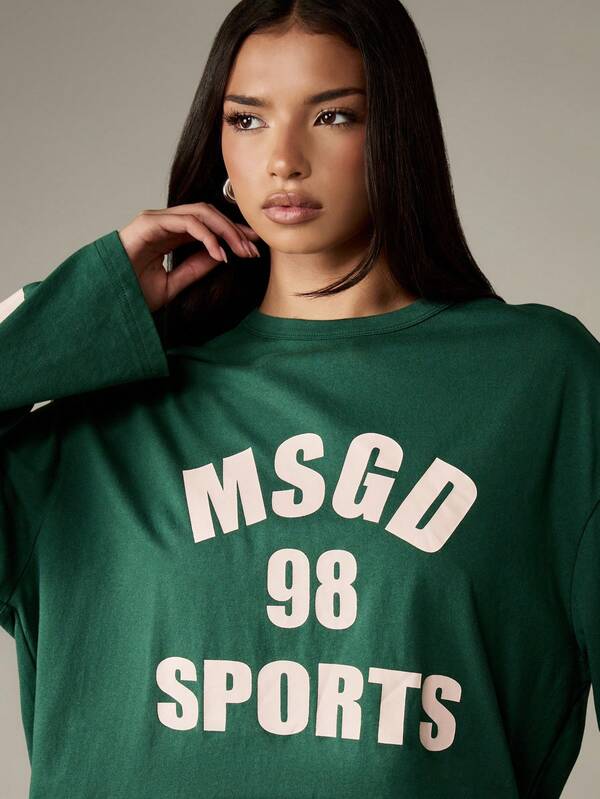 Missguided MISSGUIDED Varsity Style T Shirt With Number Print