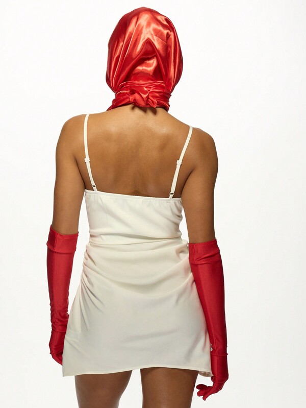 Missguided MISSGUIDED Vintage-Inspired Mini Dress With Rose Details Ruched Side Detail