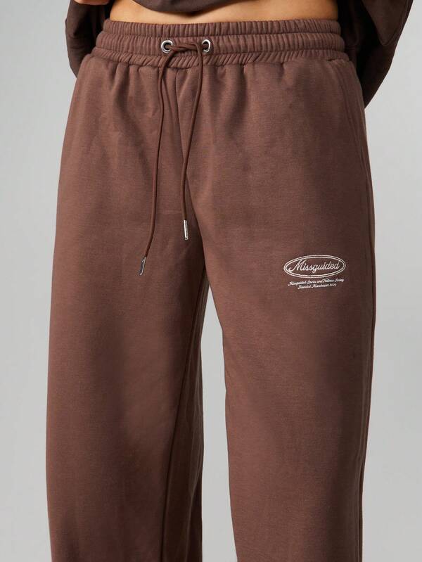 Missguided MISSGUIDED Wide Leg Drawstring Sweatpants