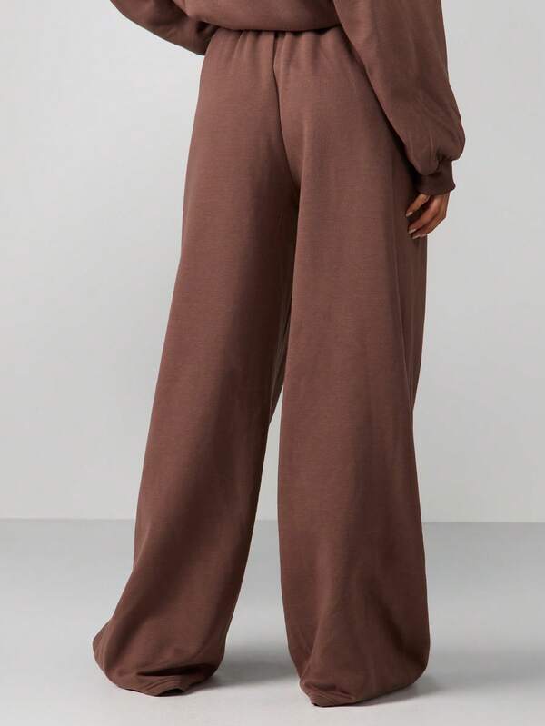 Missguided MISSGUIDED Wide Leg Drawstring Sweatpants With Logo