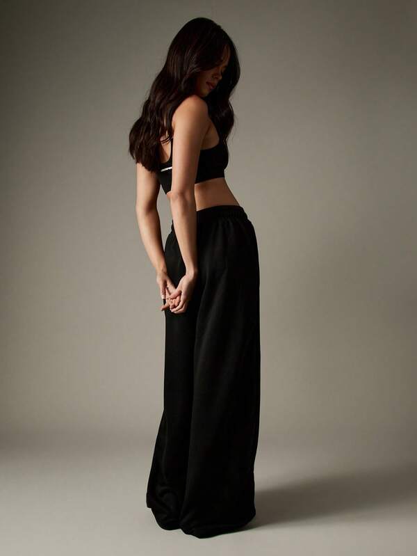 Missguided MISSGUIDED Wide Leg Drawstring Sweatpants With Relaxed Fit