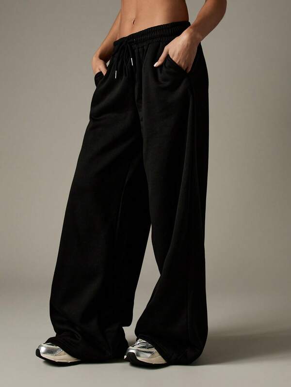 Missguided MISSGUIDED Wide Leg Drawstring Sweatpants With Relaxed Fit