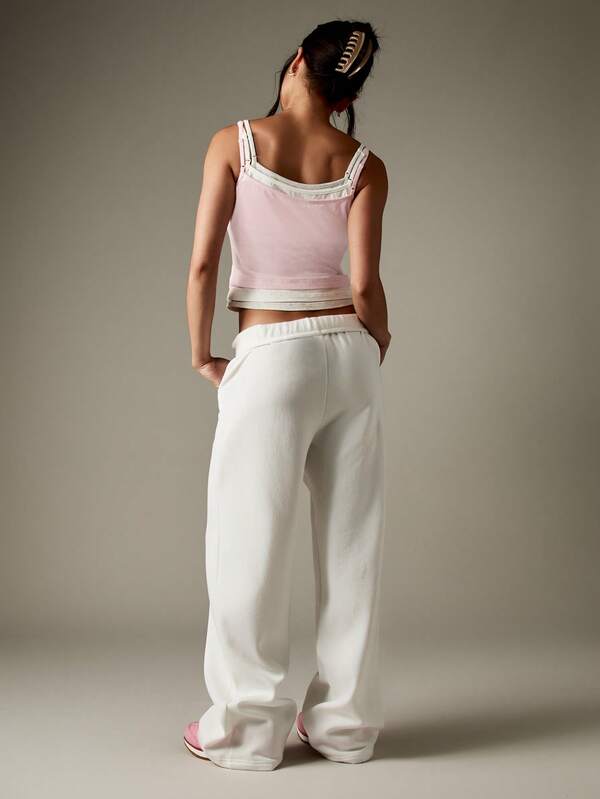 Missguided MISSGUIDED Wide Leg Drawstring Sweatpants With Side Pockets