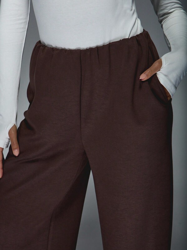Missguided MISSGUIDED Wide Leg Elastic Waistband Sweatpants
