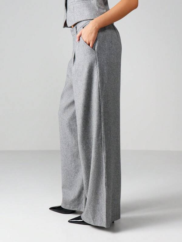 Missguided MISSGUIDED Wide Leg High Waisted Dress Pants