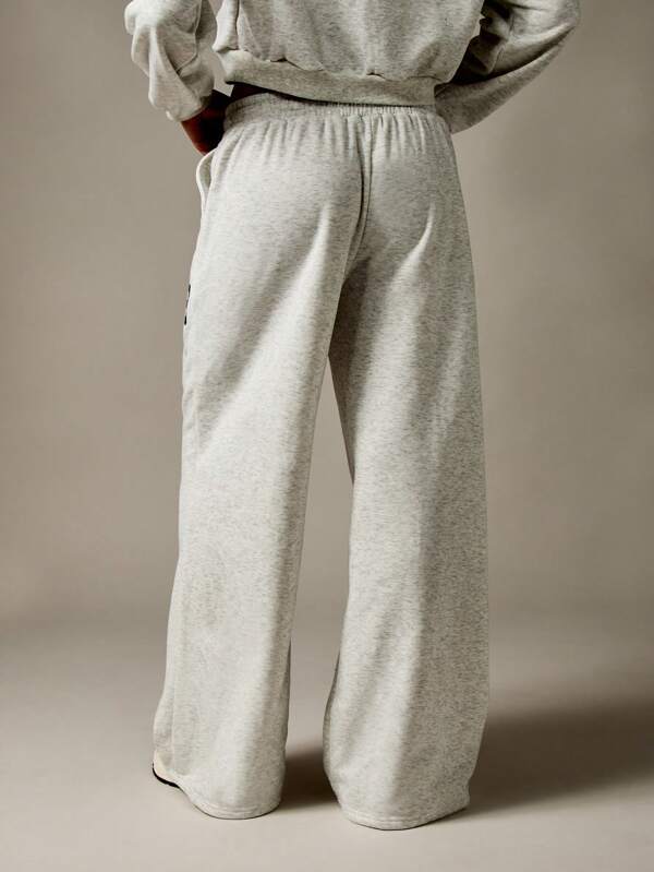 Missguided MISSGUIDED Wide Leg Jersey Sweatpants With Varsity Number Design
