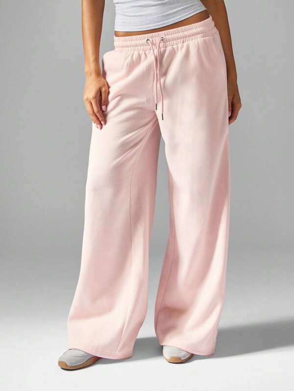 missguided MISSGUIDED Wide Leg Jogger Pants With Drawstring And Number Print