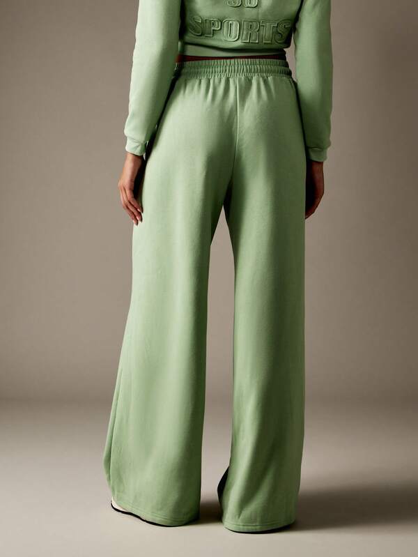 Missguided MISSGUIDED Wide Leg Jogger Sweatpants With Drawstring Waist