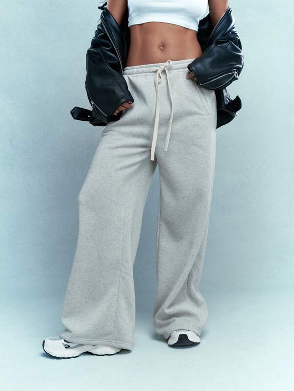 Missguided MISSGUIDED Wide Leg Jogger With Drawstrings