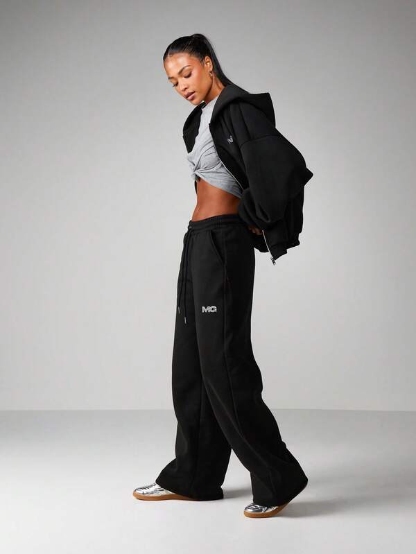 Missguided MISSGUIDED Wide Leg Joggers With Drawstring Waist