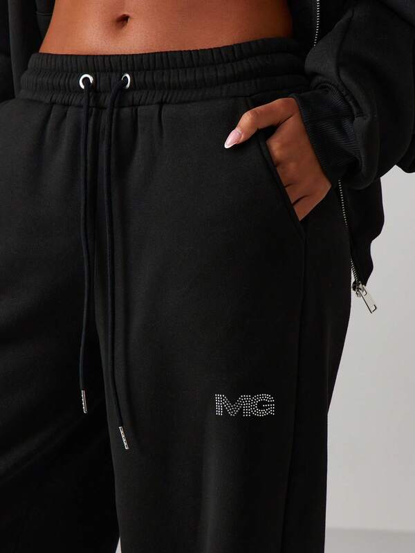 Missguided MISSGUIDED Wide Leg Joggers With Drawstring Waist