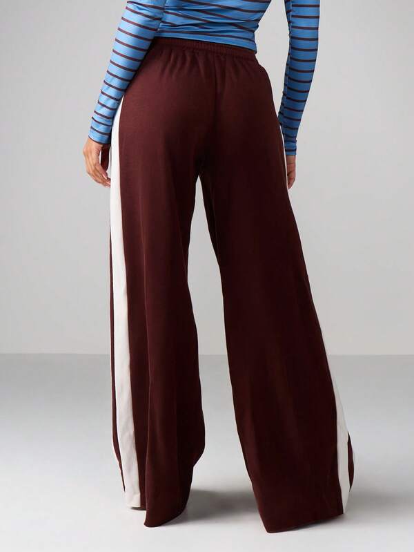 Missguided MISSGUIDED Wide Leg Joggers With Side Stripes
