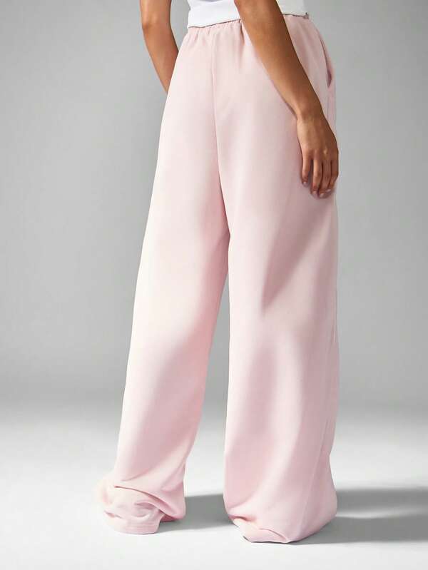 Missguided MISSGUIDED Wide Leg Palazzo Pants With Drawstring Waist