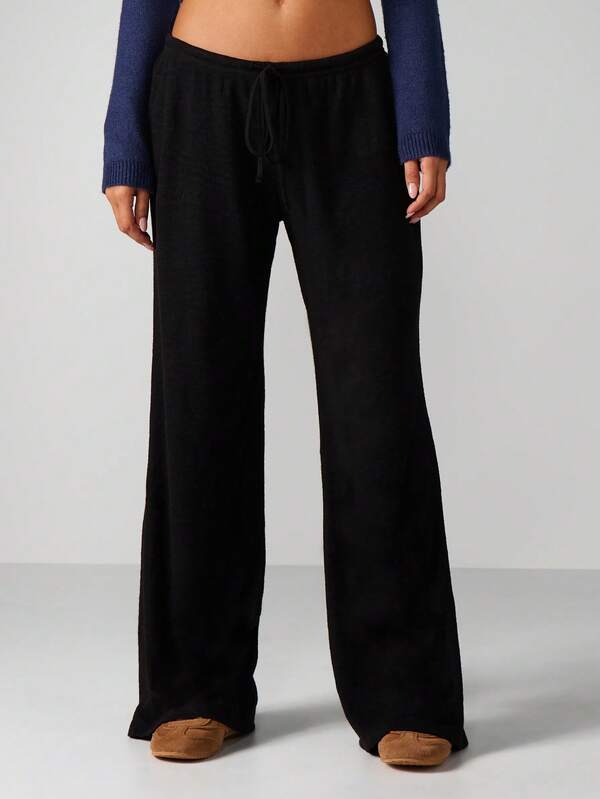 missguided MISSGUIDED Wide Leg Palazzo Pants With Drawstring